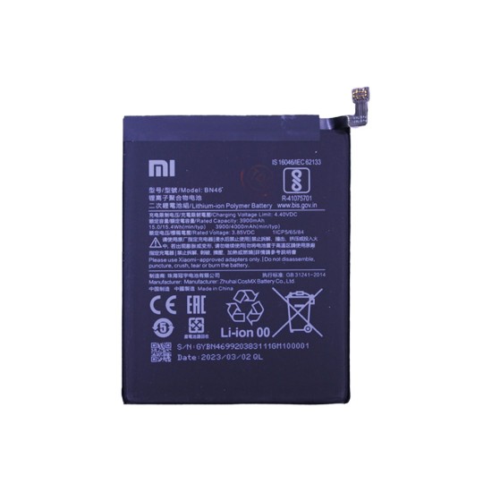 Battery BN46 for Xiaomi Redmi Note 6/Redmi 7/Redmi Note 8/Note 8T 3900mAh Battery BN46 for Xiaomi Redmi Note 6/Redmi 7/Redmi Note 8/Note 8T 3900mAh
